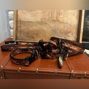 Lupine Originals "Shadow Hunter" Dog Harness, Collar & Matching Leash, New